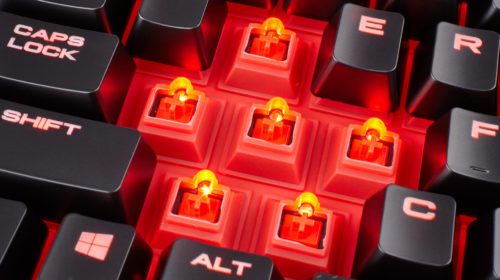 Corsair K68 is built to resist spills and crumbs while you game